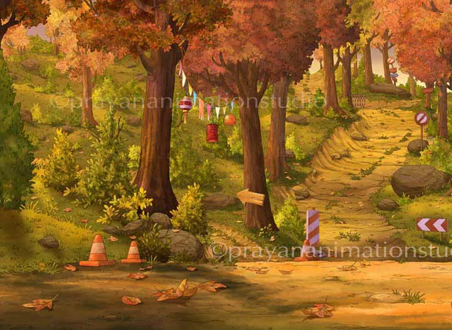 Forest Trees BG Painting 2