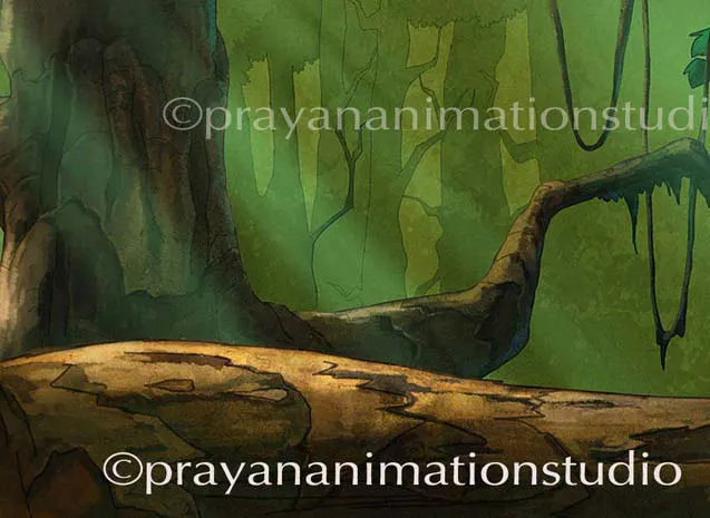 Forest Tree BG Painting 1